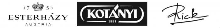 Logoleiste Esterházy, Kotányi, Rick Gin © Esterházy, Kotányi, Rick Gin